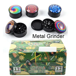 High Quality Metal Grinder 30mm 50mm 3 Parts Tobacco Herb Grinder Multi color Big Grinders Zinc Alloy Herbal Cigarette Grinder Crusher Dab Tool