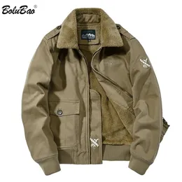 ボルバオメンミリタリースタイルジャケットウィンターブランドとベルベット肥厚メンズジャケット男性ファッション快適なジャケットコート201116