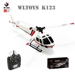 ORIGINAL WLTOYS XK K123 RC MINI DRONE RTF 2.4G 6CH 3D 6G -lägen Simulatorer Borstless Motor RC Quadcopter Helicopter Toys for Kids Gifts