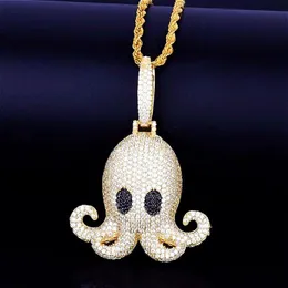 Pendant Necklaces Fashion Personality Hip Hop Culture Flash Animal Octopus Shape For Men Creativity Jewelry GiftPendantPendant