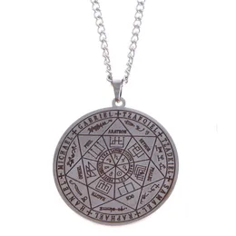 펜던트 목걸이 Archangels Sigil Charm Pentacle 매직 마스코트 부적 행운의 부적 보호 초자연적 부적 목걸이 펜던트