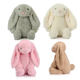 3028cm Rabbit Doll Soft Plush Toy Long Ears Bunny Appease Toy For Kids Cute Plush Stuffed Animal Sleeping Toys Wedding Oranment 220815