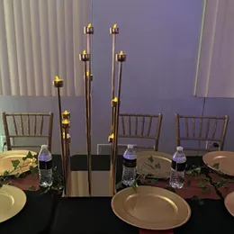 decor 12 heads gold metal candle stand candlestick holders wedding 12 arms candelabra table centerpieces bridal shower