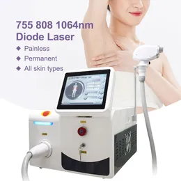 Popular Non Invasion Hair Removal 808nm/755 808 1064nm Diode Laser Salon&Home Use Machine With Skin Rejuvenation Instrument Price For Commercial