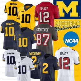 CEOMITNESS NCAA Michigan Jersey Desmond Howard 10 Tom Brady 2 Charles Woodson Shea Patterson College Football Jersey