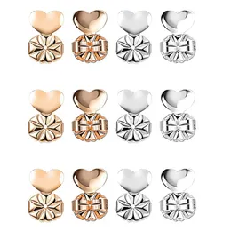 Love Heart Earring Backs Support Lifts Fits Jewelry Findings Gold Color Silver Color Components Accessories