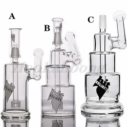 Hitman Hand Blow Blown Hockahs Small Bong Mini Water Pipe Bubbler Pocket Glass Bong Percolators 석유 굴착 장치