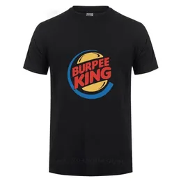 Burpee King T-shirt zabawny prezent urodzinowy dla chłopaka męża tata mężczyźni lato z krótkim rękawem bawełna Crossfit Workout t-shirty 220423