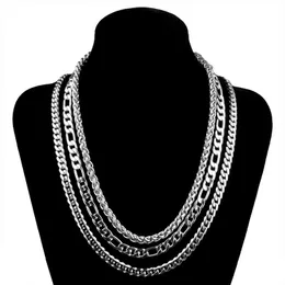 Wholale Fashion Classic Stainls Steel Cuban Link Chain Necklace for Women Men smycken