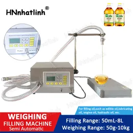 8L/min Semi Automatic Single Head Filling Machines Lubricating Edible Essential Oil Weighing Filling Machine Gear Pump Oils Filler QH-G63A