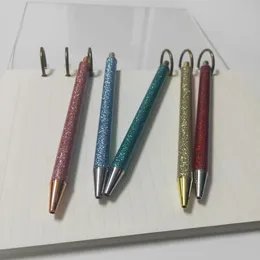 wholesale Decorative Pens Silver Stainless Steel Click Pen with Glitter  for Crafts, DIY Resin Art, and Wedding Gifts; Lightweight for Daily Use