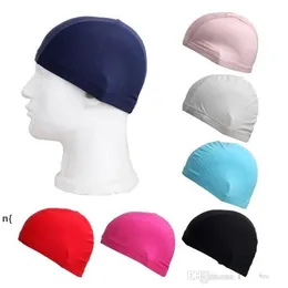 Moda męskie kolory kolory pływające czapki unisex nylonowe tkaniny dla dorosłych czapki prysznicowe wodoodporne czapki kąpielowe BWE14088