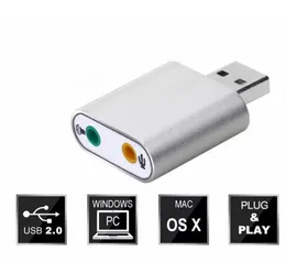 Stop aluminiowy 7.1USB Zewnętrzna niezależna karta dźwiękowa karta dźwiękowa CM108