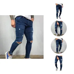 Mäns jeans män mitten av midjan 2 färger avslappnad bekväma beröring byxor för utomhus