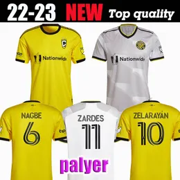 プレーヤーバージョン2022コロンバスサッカージャージ21 22 Zardes Pedro Mensah Zelarayan Zardes R.Williams Santos Columbus Black Football Shirt