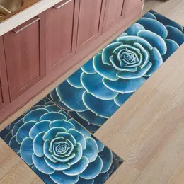 Carpets Cactus Succulent Green Blue Floor Mat Rugs For Living Room Entrance Door Bath Kitchen Carpet Rug LongCarpets CarpetsCarpets