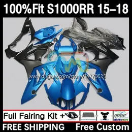 Spritzguss-Verkleidungen für BMW S 1000RR 1000 RR S1000-RR 2015-2018 Karosserie 3DH.41 S1000 RR S1000RR 15 16 17 18 S-1000RR 2015 2016 2017 2018 OEM-Karosseriesatz mattblau