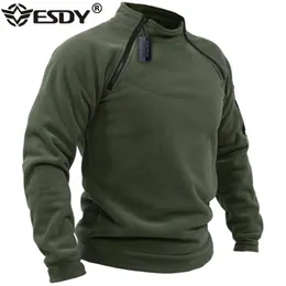 US Men's Tactical Outdoor Jacket Hunting Clothes Warm Zippers Fleece Pullover Man Windproof Spring Winter Coat Thermal Underwear 220801