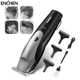 Enchen Tondeuse Met T Blade Close Snijden Haircut Kit Draadloze Oplaadbare Elektrische Trimmer Per Mannen Kinderen Home Reizen 220624