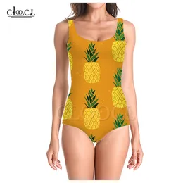 Est Moda Meyve Ananas 3D Baskı Moda Seksi Seksi OnePiece Mayo Yaz bayanlar Beach Mysuits 220617