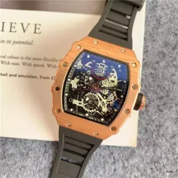 Мужские роскошные спортивные часы -дизайнерские бренды часы скелетон набор 43 -мм кварцевые наручные часы Мужские модные силиконовые ремешки многоцветные военные аналоговые часы Montre de Luxe