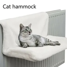 Pet Cat Animal Hammock Luxury Radiator Bed Hanging Winter Warm Fleece Basket Hammocks Metal Iron Frame Sleeping for Cats 220323
