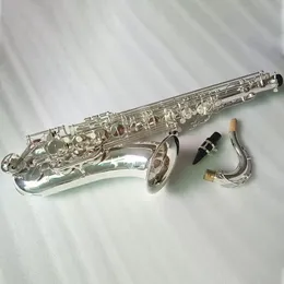 Ny silver YTS-875EXS B-platt professionell tenorsaxofon i helsilver gjorde det mest bekväma tenorsaxinstrumentet