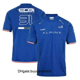 الرجال القمصان سباق السيارات مراوح تي شيرت قصيرة الأكمام قميص الملابس الأزرق الأسود تنفس جيرسي 2021 إسبانيا جبال الألب f1 team motorsport alonso1 rtc9
