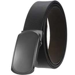 Modegürtel echte Leder schwarze Gürtel für Männer Automatische Schnallengürtel Verkauf 110-130 cm Gurt 23