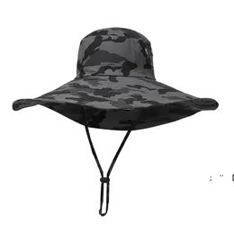 Camouflage Fisherman Hat Party Supplies Camouflages Caps Sport leaf Jungle Military Cap Fishing Hats Sun Screen Gauze Cowboy