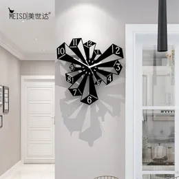 Meisd Quality Acrylic Clocks Modern Quartz Watch Creative Wall Room Back Horloge Decor