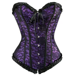 Gürtel Korsetts Bustiers Blumentimen für Frauen Vintage sexy gotische Dessous Korselett Overbust Retro Korsett Bauchgürze