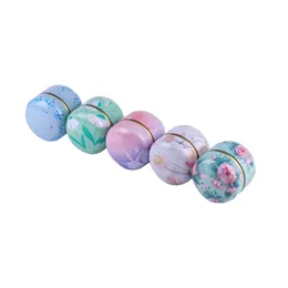 Bocal d'emballage portable en fer blanc avec couvercle d'étanchéité Boîte de conserve ronde en métal Bocaux à bougies Nourriture Bonbons Tablette Boucles d'oreilles Petit pot de stockage