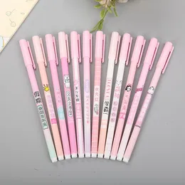 Gel Długopisy 40 PSC Creative Stationery Girl Heart Pink High Achiever Neutral Pen Lovely Student Osobisję Produkcja