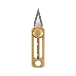 1Pcs Allvin Mini Coltello apri pacchetto in ottone, EDC Piccolo coltello portachiavi da 1,25 ", Coltelli Peso 0,35 once Strumento multifunzione portatile