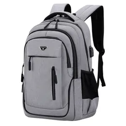 Plecak o dużej pojemności plecaki laptopa 15,6 Oxford Black Solid School Bags Teen College Boy Gril Student Plecak 8523 220512