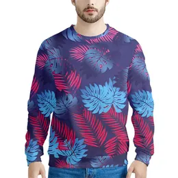 Men's Sweaters Wholesale Autumn O-neck Pullover Hoodie Polynesian Tribal Samoa Traditional Floral Printed Elegant Special SweatshirtMen's