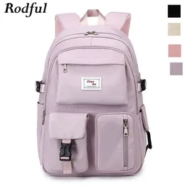 Large Strong Women's Backpack School Bag Black Beige 15.6 " Laptop Bookbag Schoolbag Backpack for Women Teenager Girls Teen 220425