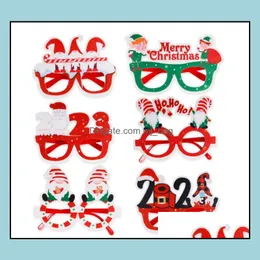 クリスマスデコレーションフェスティブパーティー用品ホームガーデン2023新しい子供メガネ装飾Christma Po Dhn83
