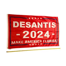 RON DESANTIS FLAG Make America Florida 2024 USA Schild 3x5 Flaggen, 100D Polyester Indoor Outdoor Festival Club