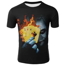 Men's T-Shirts Clown Print T-shirt Funny Casual Horror Movie Shirt Summer Fashion Short Sleeve 2022 Shopping Clothing