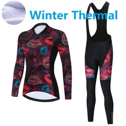 2023 Pro Frauen Winter Radfahren Jersey Set Langarm Mountainbike Radfahren Kleidung Atmungsaktiv MTB Fahrrad Kleidung Tragen Anzug