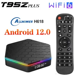 T95Z Plus Android 12 Smart TV Box RGB Light BT5.0 Allwinner H618 4G 32G 64G Dual WiFi 6 BT Media Player Set Top Box
