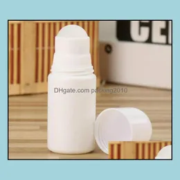 30ml 50ml 100ml 흰색 플라스틱 롤 병에 담당 가능한 탈취제 에센셜 오일 DIY 개인 화장품 드롭 배달 2021 포장
