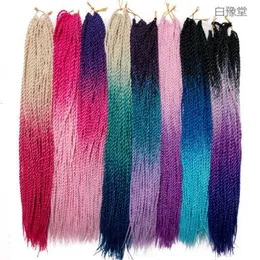 Wig Dreadlocks Synthetic Hair Extensions Straight Hair Ponytail Braid Twisted Color Gradient Hip Hop