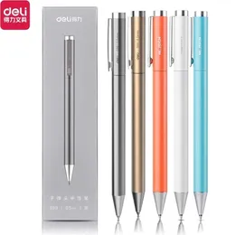 Deli Metal Gel Pen Rollerball Caneta Ballpoint 05MM Signing Pens for Office Students Business Stationary Supplies 220714