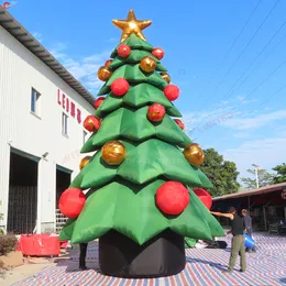 Kostenloses Schiff, Outdoor-Aktivitäten, Weihnachtswerbung, 6 m, 8 m, 10 m, riesiger aufblasbarer Weihnachtsbaum-Luftballon zum Verkauf