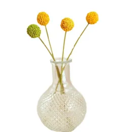 Dekorativa blommor kransar simulering plast gyllene frukt falska blommor gren diy hem party vase arrangemang materialdekorativ