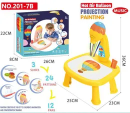 Led Projector Art Drawing Table Toys Kids Painting Board Crown Design Desk Arts Crafts