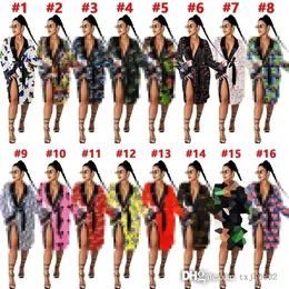 Womens Robes Dress Long Sleeve Sleepwear Lingerie Night Bathrobes Sexy Loose Pajamas Autumn Nightdress Home Clothes